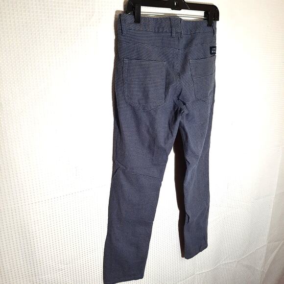 Ben Sherman Slim Fit Pants 30x30 Blue Houndstooth Stretch Mod Cotton Trousers - Picture 6 of 8